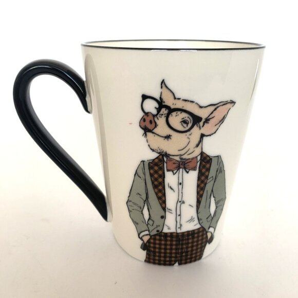 Signature Housewares Other - Hipster Pig Coffee Tea Mug Glasses Bow Tie Signature Housewares Inc Stoneware